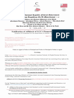 Affidavit of Written Initial Universal Commercial Code Financing Statement Fixture Filing, Land and Commercial Lien [TRANSPORTATION SECURITY ADMINISTRATION]