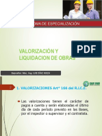 Valorización y Liquidación de Obras