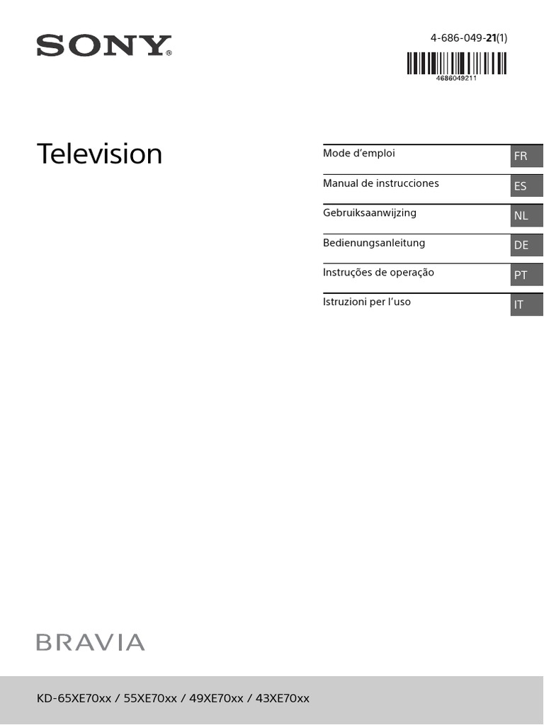 Sony TV Download Free PDF Écran à cristaux liquides Pile rechargeable