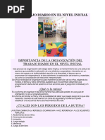 El Trabajo Diario en El Nivel Inicial