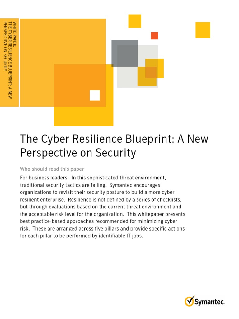 Cyber Resilience Blueprint | PDF | Computer Security | Security
