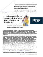 Influence of Three Major Waves of Feminist Movements in Pakistan