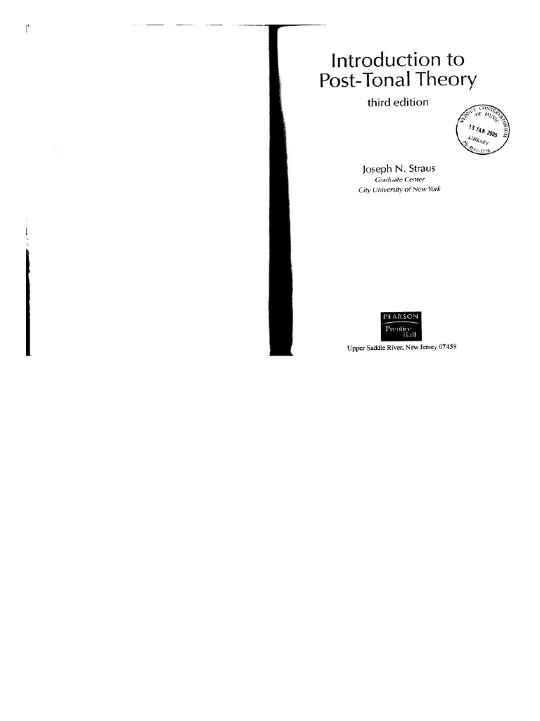 (Joseph N. Straus) Introduction To PostTonal PDF