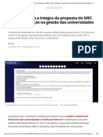 Future-Se - Leia A Íntegra Da Proposta Do MEC Sobre Mudanças Na Gestão Das Universidades Federais - Educação - G1