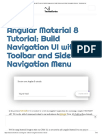 Angular Material 8 Tutorial Navigation UI 