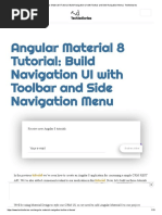 Angular Material 8 Tutorial Navigation UI 