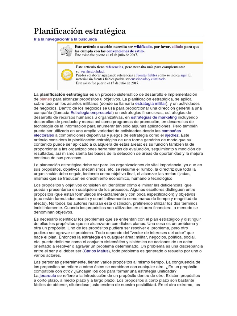Planificación Estratégica Efectiva | PDF | Planificación estratégica ...