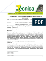 La calidad del cacao ecuatoriano y su comercialización