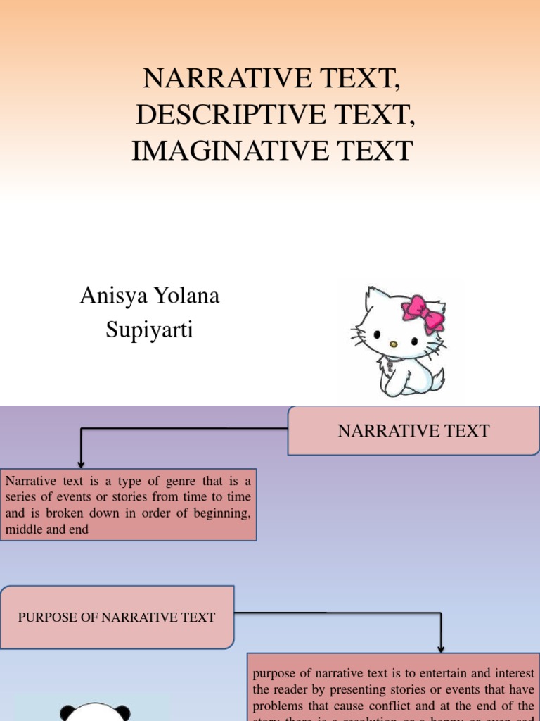 Descriptive Text, Narrative Text, Imajinative Text | PDF | Cinderella