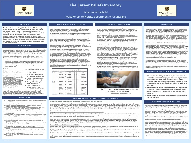 Cbi Poster | PDF | Psychological Evaluation | Counseling Psychology