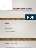 ABC Costing Vs Absorption Costing