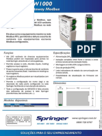 GW1000 permite mapear até 100 variáveis Modbus