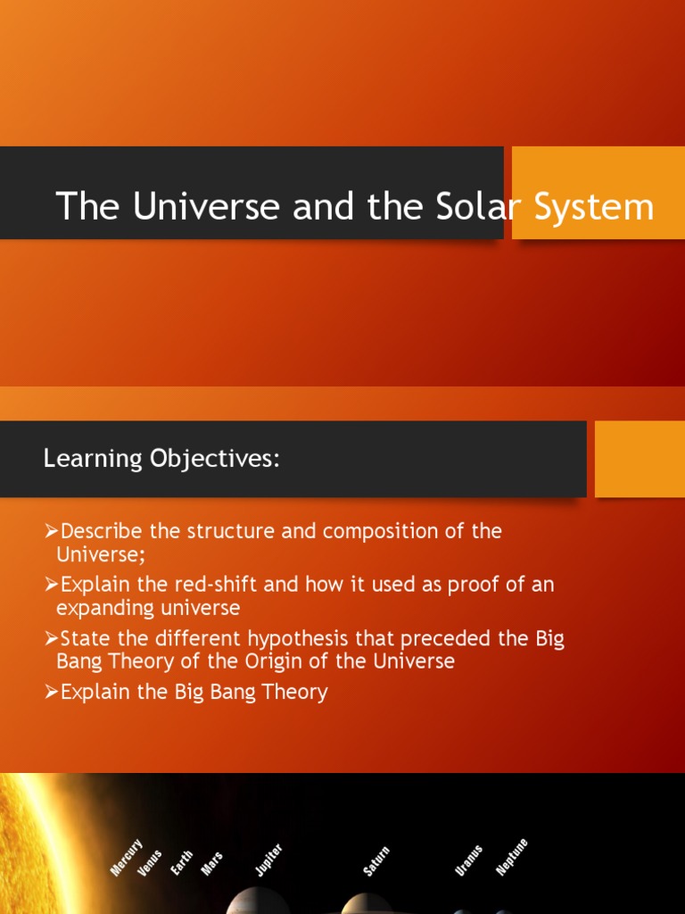 Origin of The Universe PDF Big Bang Universe