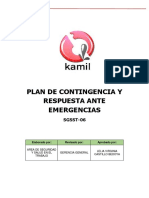 Plan de Contingencia y Respuesta A Emergencias