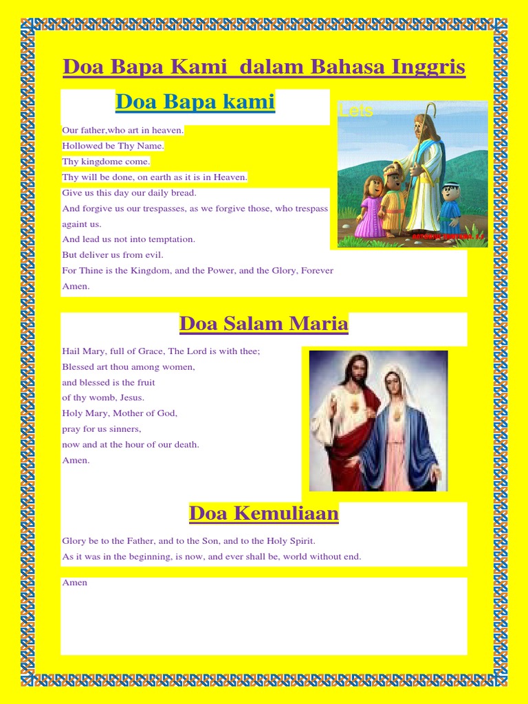 Doa Bapa Kami Dalam Bahasa Inggris Pdf