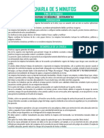 Jueves Tema de La Charla Seguridad en Máquinas - Herramientas