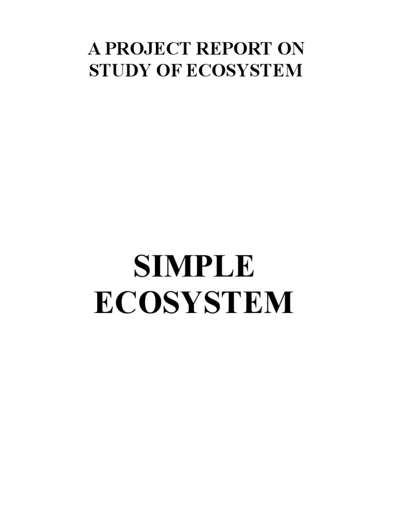 Ecosystem Study Project Report | PDF | Ecosystem | Vegetation