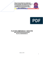 Formato de Plan para Emergencias y Desastre