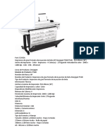 Especificaciones Plotter HP t530