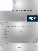 Common Crimes in Barangay