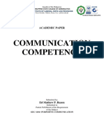 Academic Paper about Communication Competence