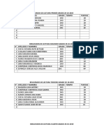 Resultados Del Primera Lectura