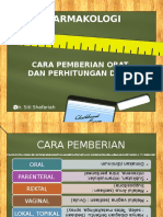 Cara Pemberian Dan Dosis Obat