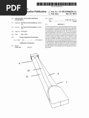 Trapezoidal Neck Strandberg US20130186254A1