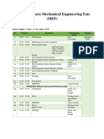 Rundown Acara Mechanical Engineering Fair