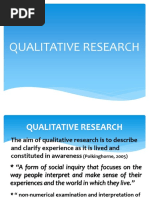 Characteristics, Processes, Advantage and Disadvantage of Qualitative Research