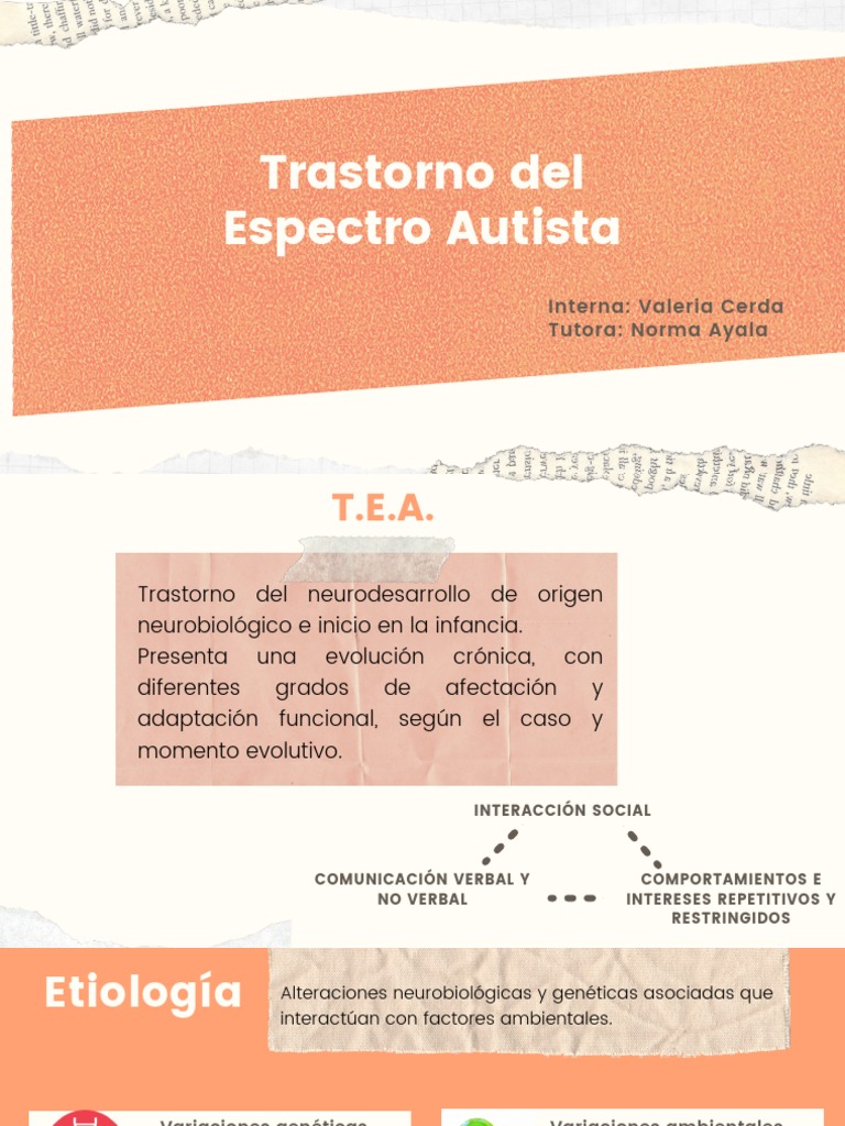 Trastorno del Espectro Autista: Guía Completa | PDF | Espectro autista ...
