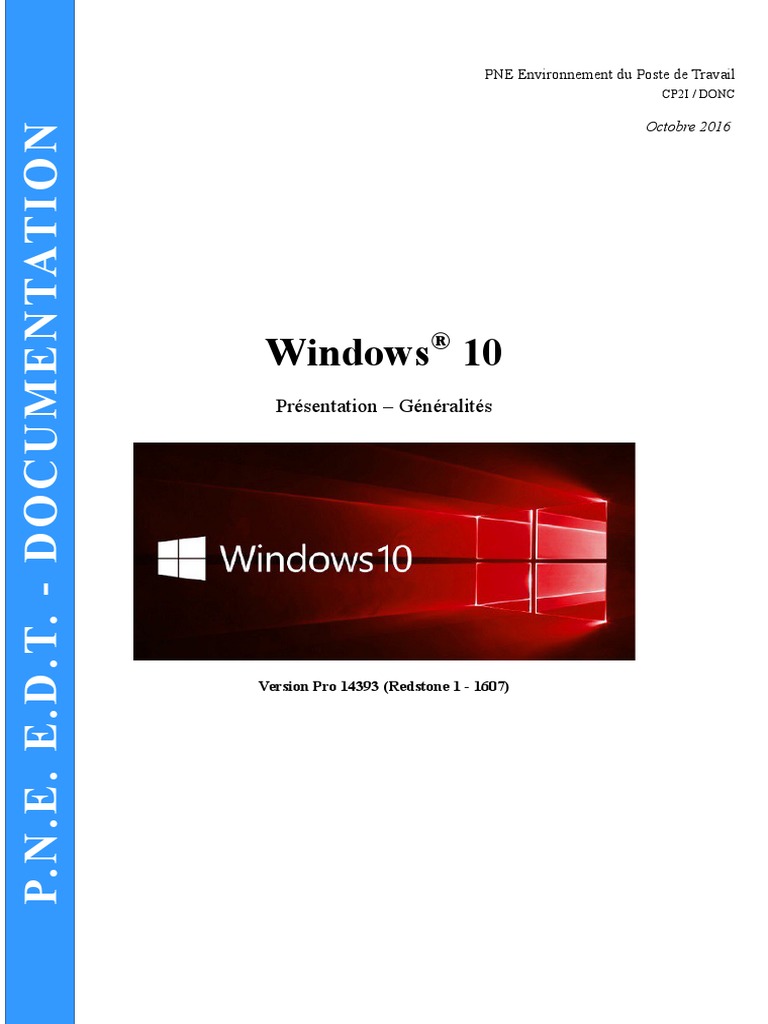 Dll Commune Du Shell Windows 7 Telecharger Gratuit PNE Environnement Du Poste de Travail CP2I - DONC. Octobre Windows 10.  Présentation Généralités. Version Pro (Redstone) | PDF | Windows 10 | Microsoft  Windows