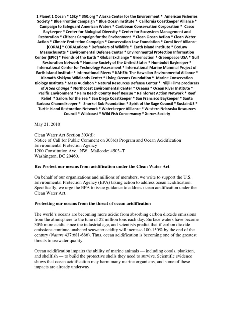 Urgent Call to Address Ocean Acidification | PDF | Ocean Acidification ...