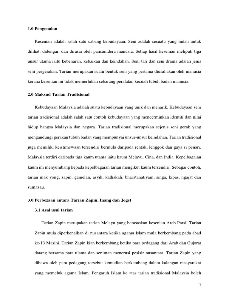 Assignment Tarian Pdf