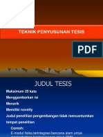 Teknik Penyusunan Tesis