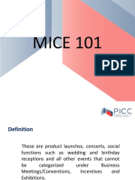 MICE 101 - Definition of Event Types