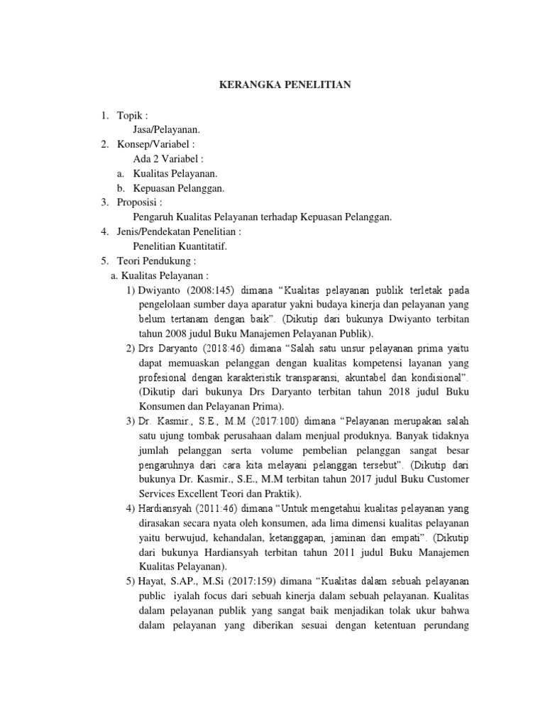 Kerangka Penelitian | PDF