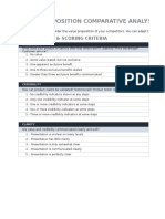 Value Proposition Comparative Analysis