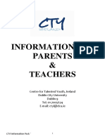 Parent Teacher Information Pack