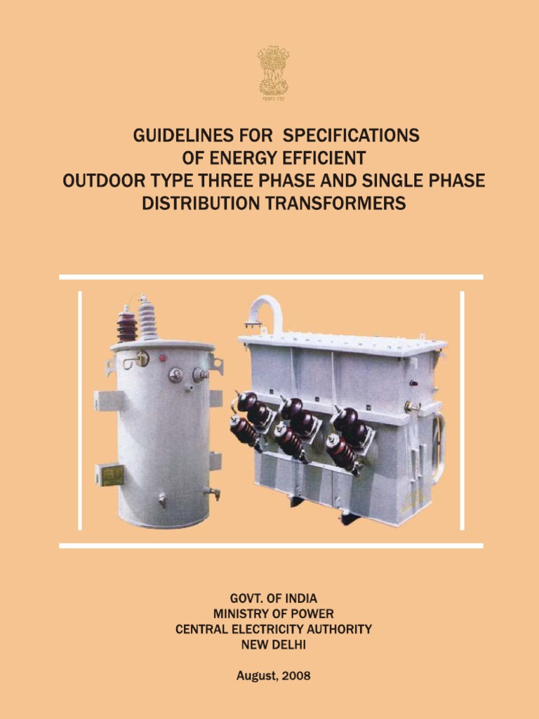 CEA Specifications for Distribution Transformers | PDF | Transformer ...