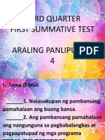 Powerpoint First Summative 3RD Quarter Araling Panlipunan