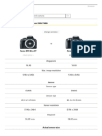 Canon EOS Comparison