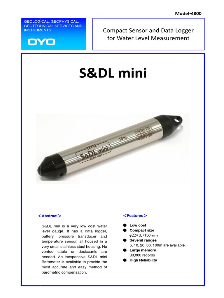 S&DL Mini | PDF | Sensor | Measuring Instrument