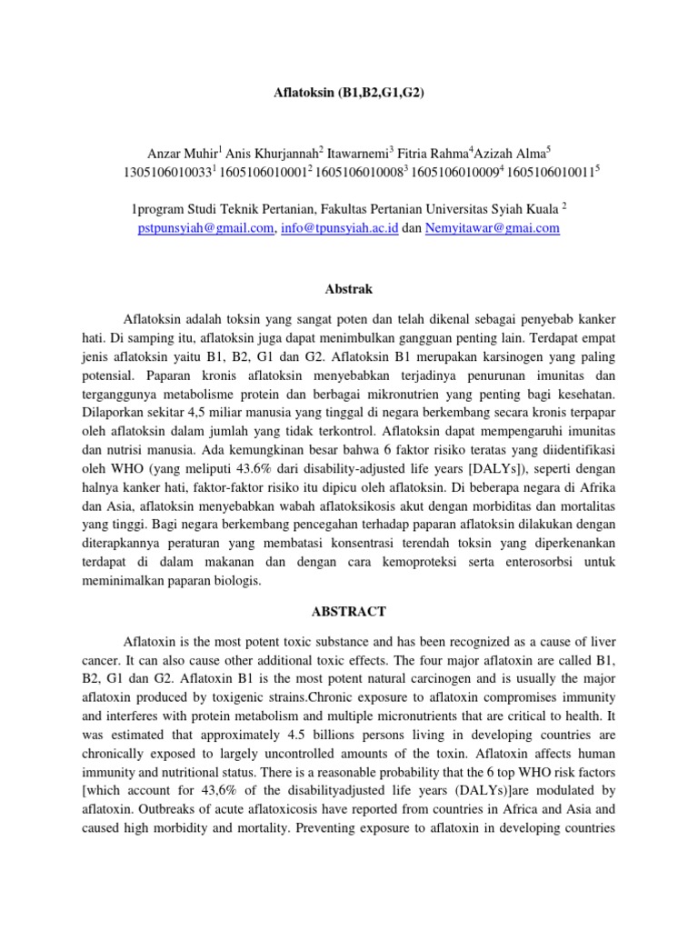 Aflatoksin | PDF