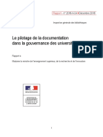 Le Pilotage de La Documentation Dans La Gouvernance Des Universites