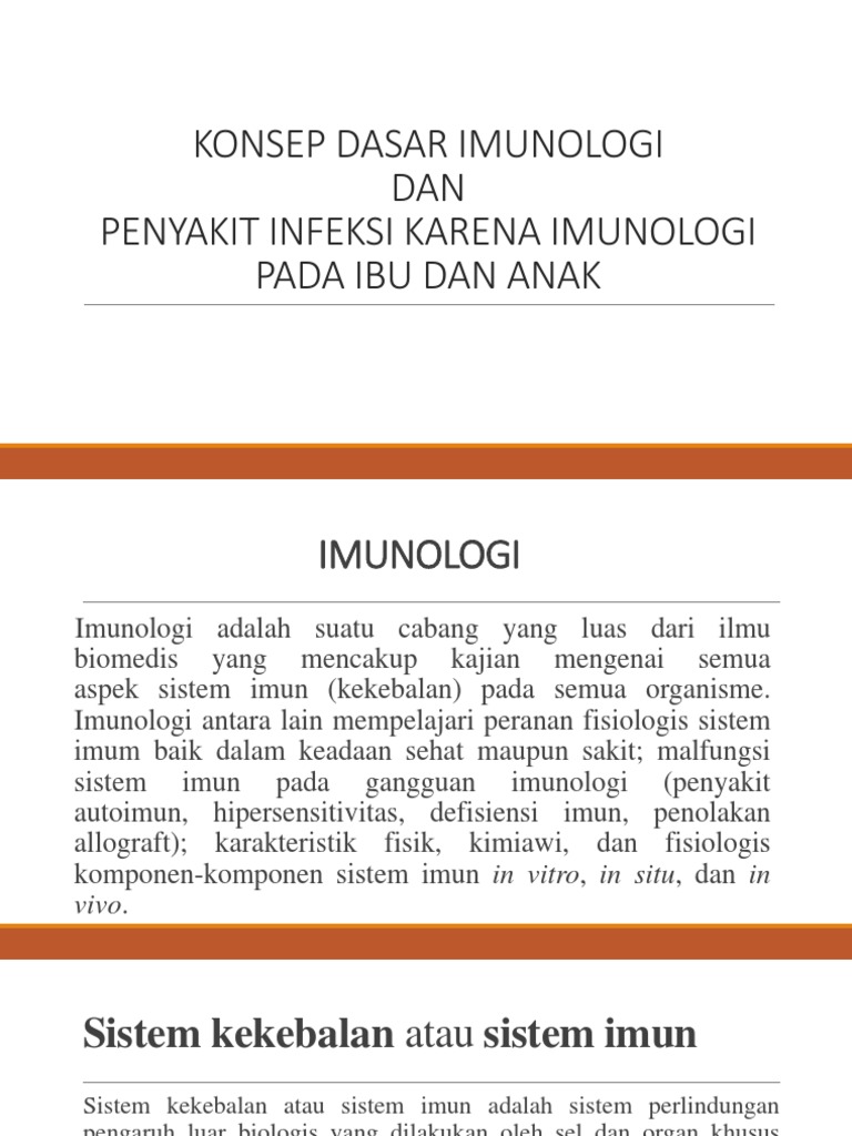 Konsep Dasar Imunologi Dan Infeksi Penyakit Karena Imunologi Pdf