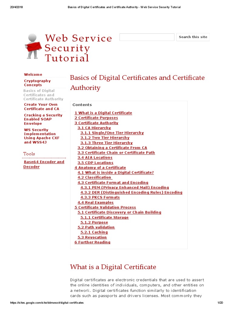 Digital Certificates and CA Overview | PDF | Public Key Certificate ...