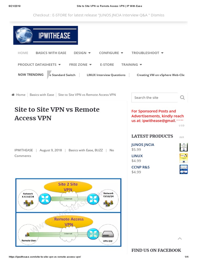 Site To Site VPN Vs Remote VPN | PDF | Virtual Private Network