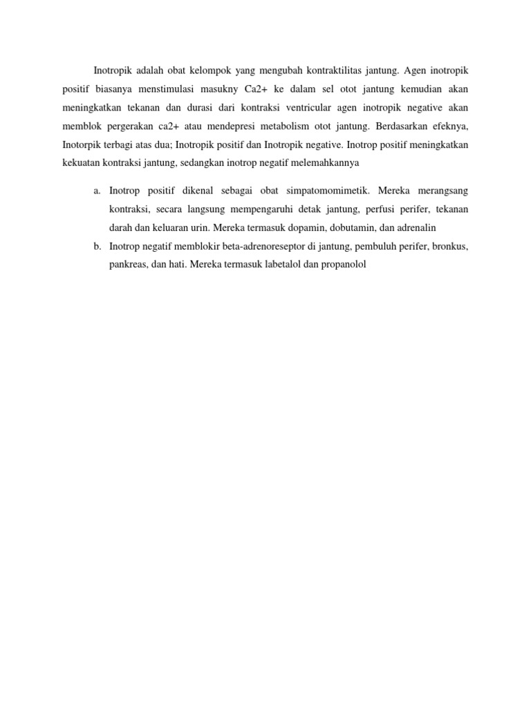 Inotropik Positif Negatif | PDF | Kesehatan Holistik