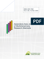 Ascendens Asia Journal of Multidisciplinary Research Abstracts Vol 2 No 10